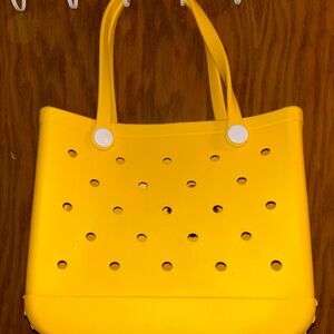 Medium-Sized Yellow Rubber Tote Bag